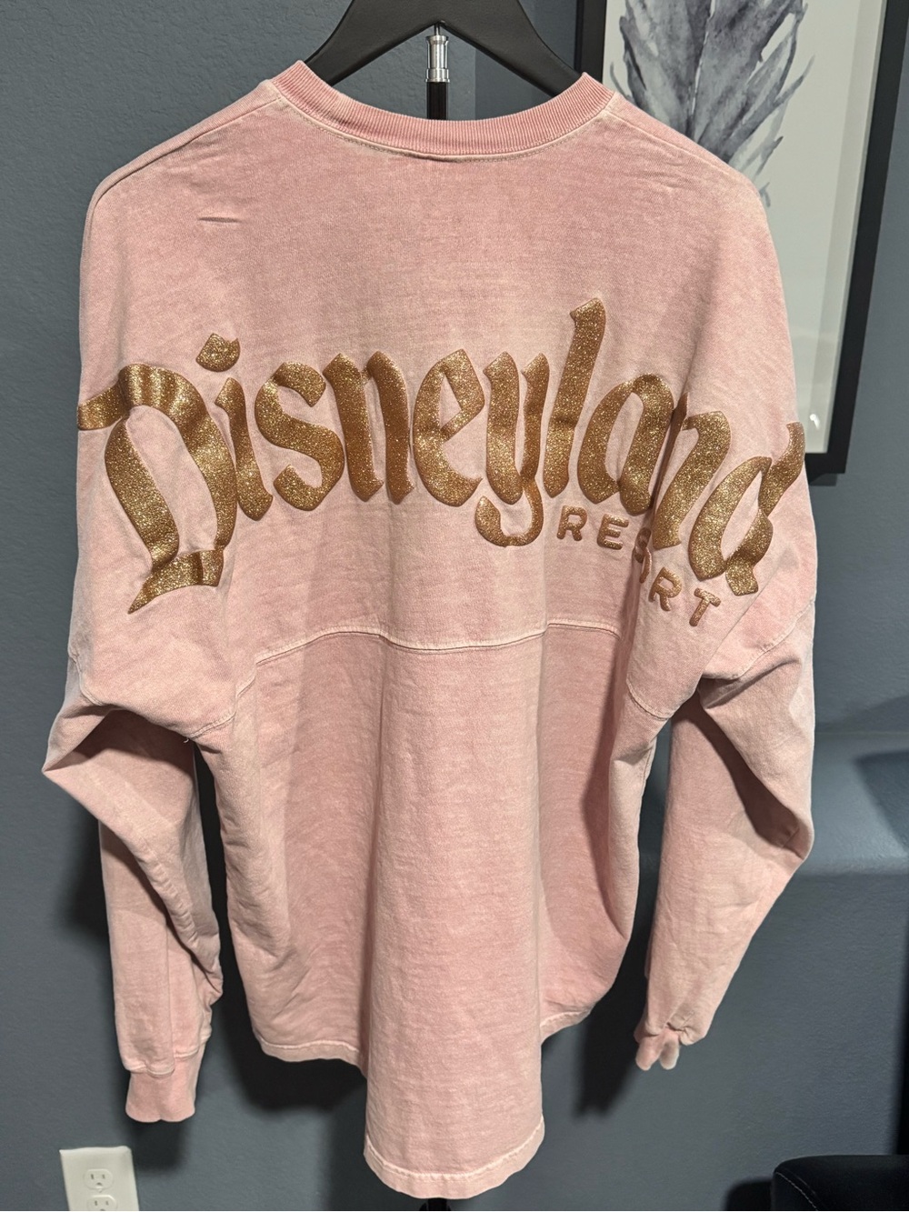 Disneyland Resort Spirit Jersey Pink Rose Gold Sparkle Print